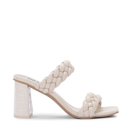 White Steve Madden Paxton Women's Heels Sandals | PH 294016BN